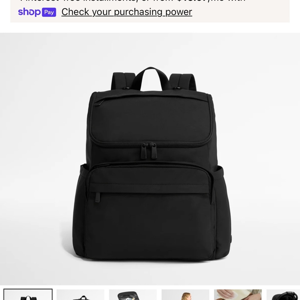 Away Black Diaper Backpack Bag